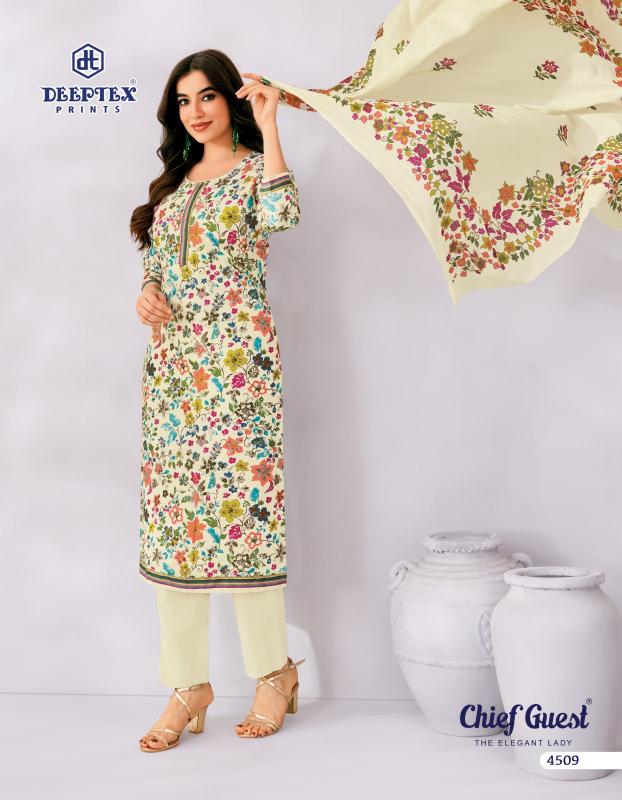 Deeptex chief guest vol 45 cotton dress material wholesale jetpur gujarat
